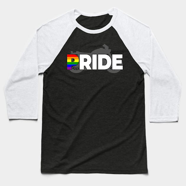 Pride, LGBT motorcyclist Baseball T-Shirt by Hinode